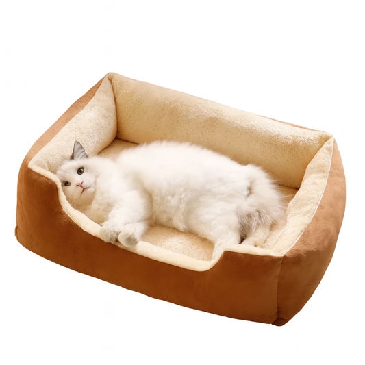 Kuscheliges Plüsch-Katzenbett